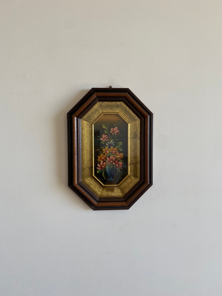 Peinture à l'huile sur cuivre dans cadre en bois