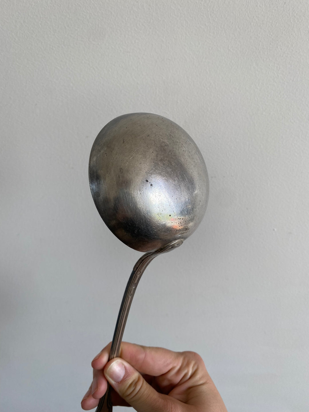 Louche en métal argenté