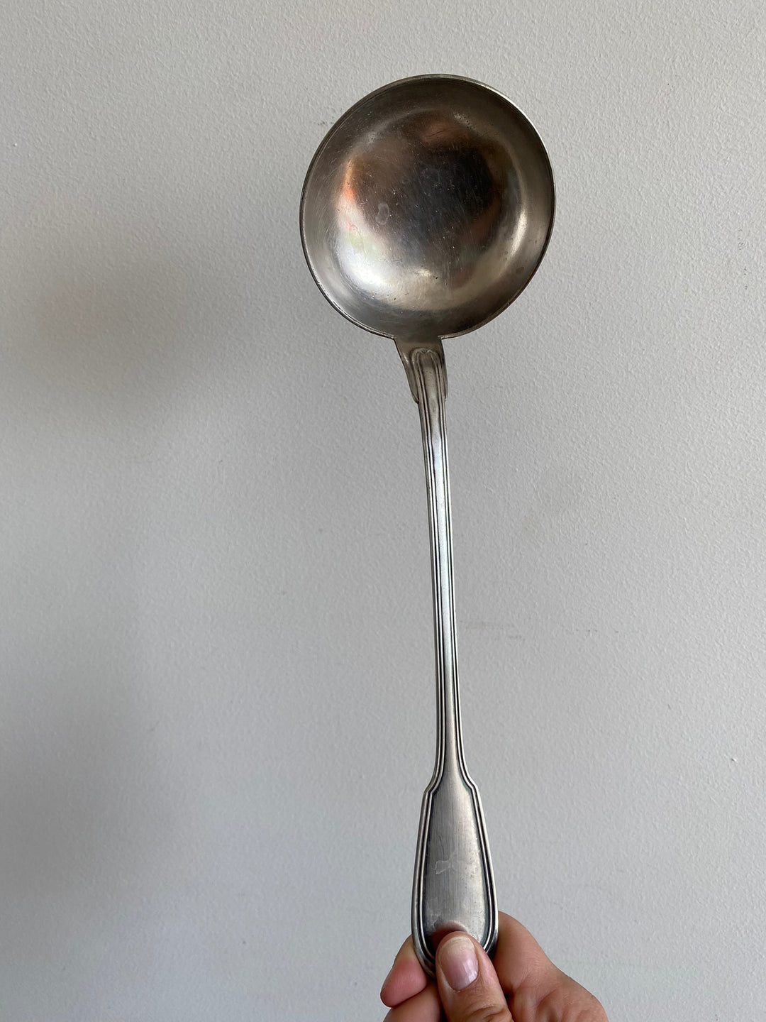 Louche en métal argenté