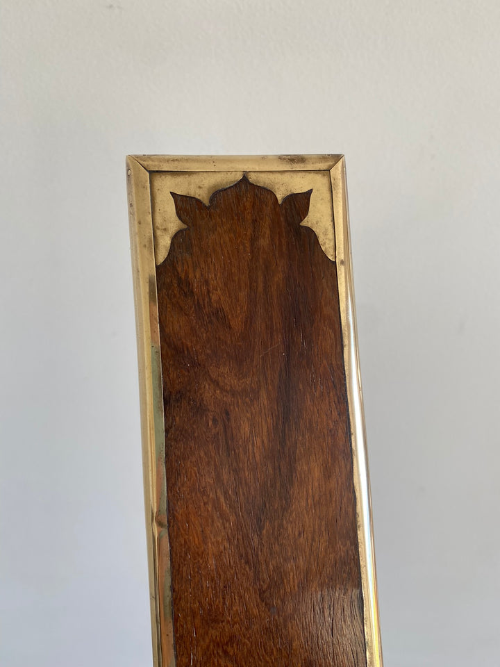 Boite en bois et ornement laiton