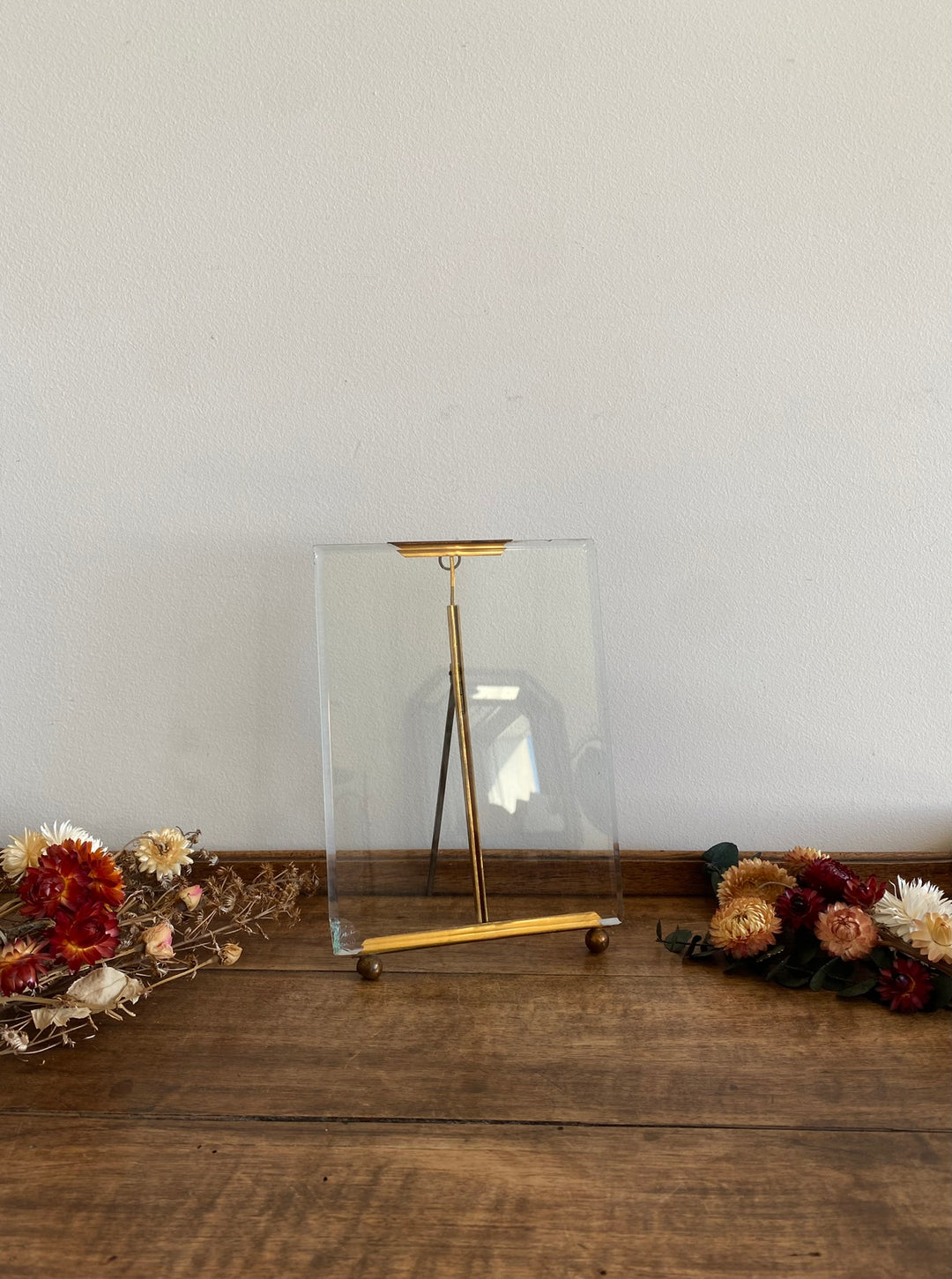 Cadre photo Napoleon 3 en laiton et verre biseauté