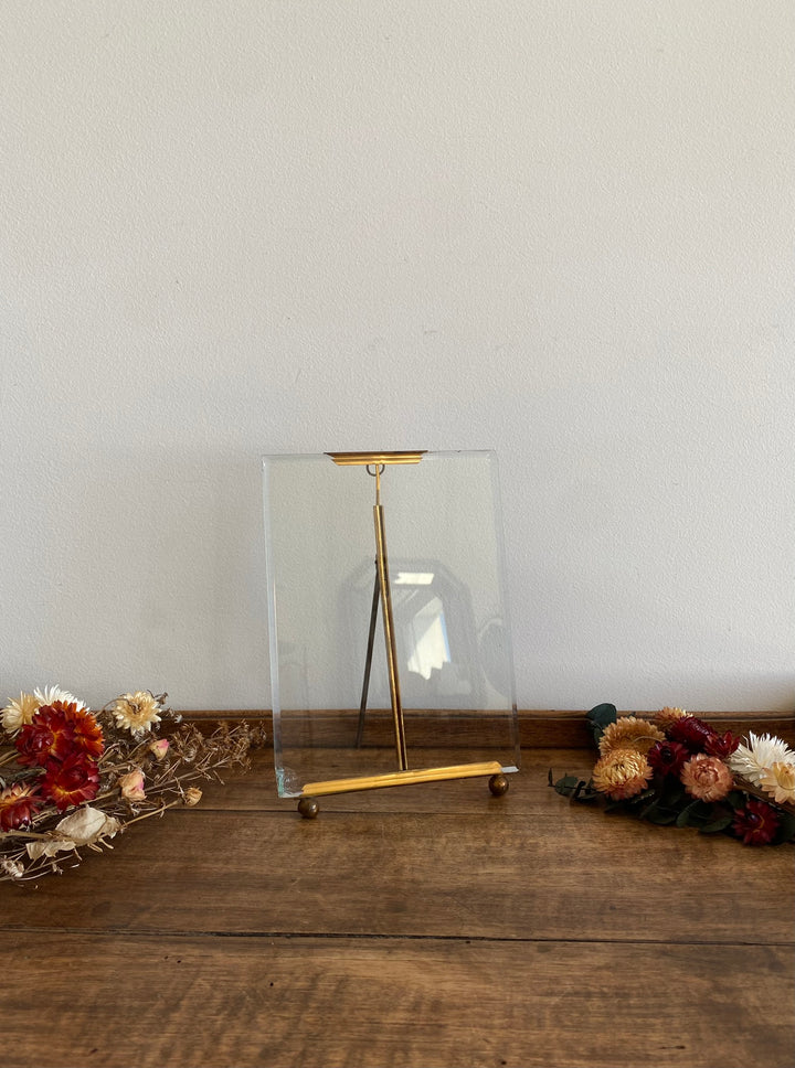 Cadre photo Napoleon 3 en laiton et verre biseauté