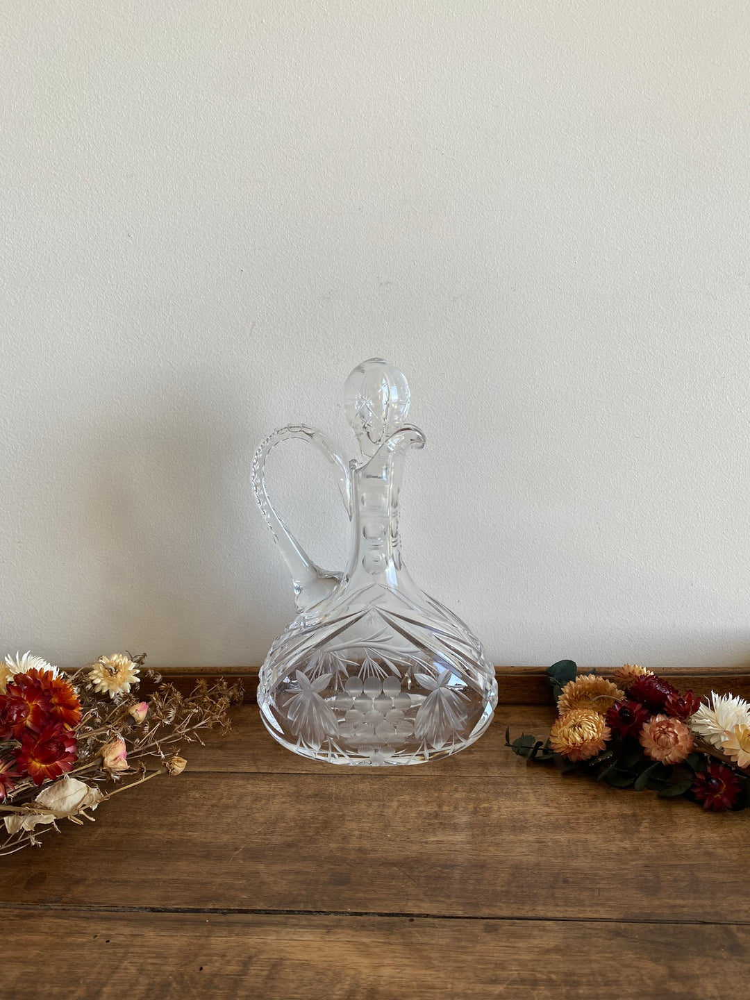 Carafe en cristal ciselé