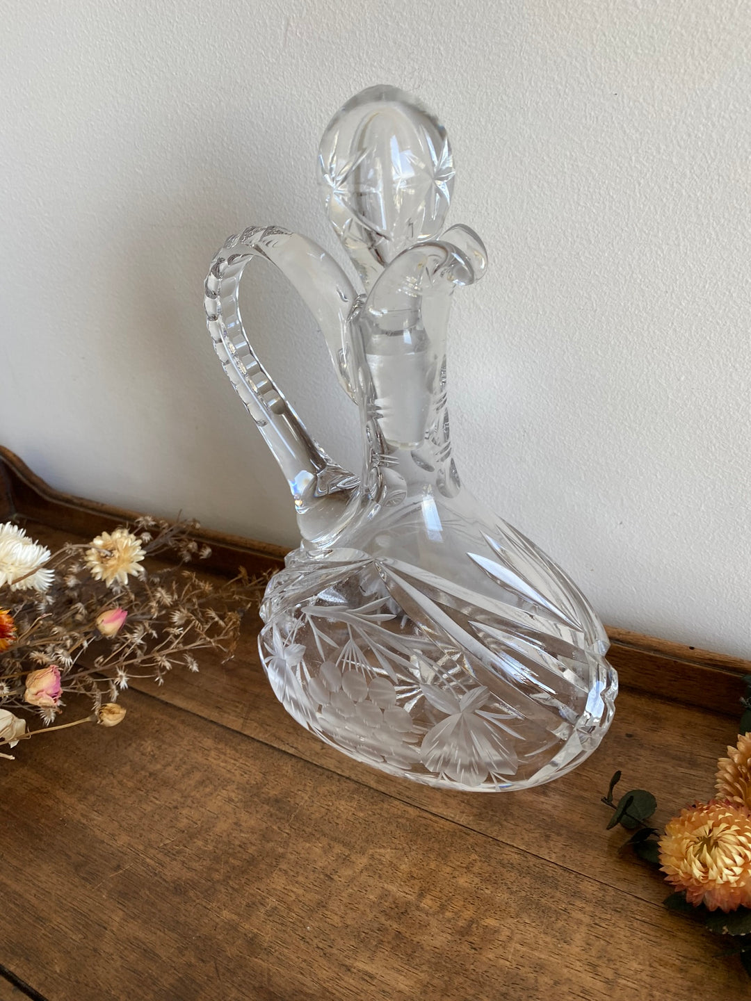 Carafe en cristal ciselé