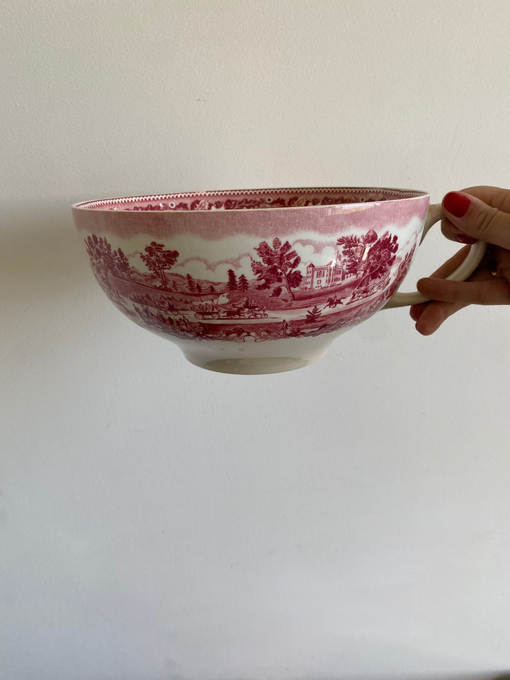 Tasse et assiette en porcelaine XL British roses Johnsons Bros collection Historic America