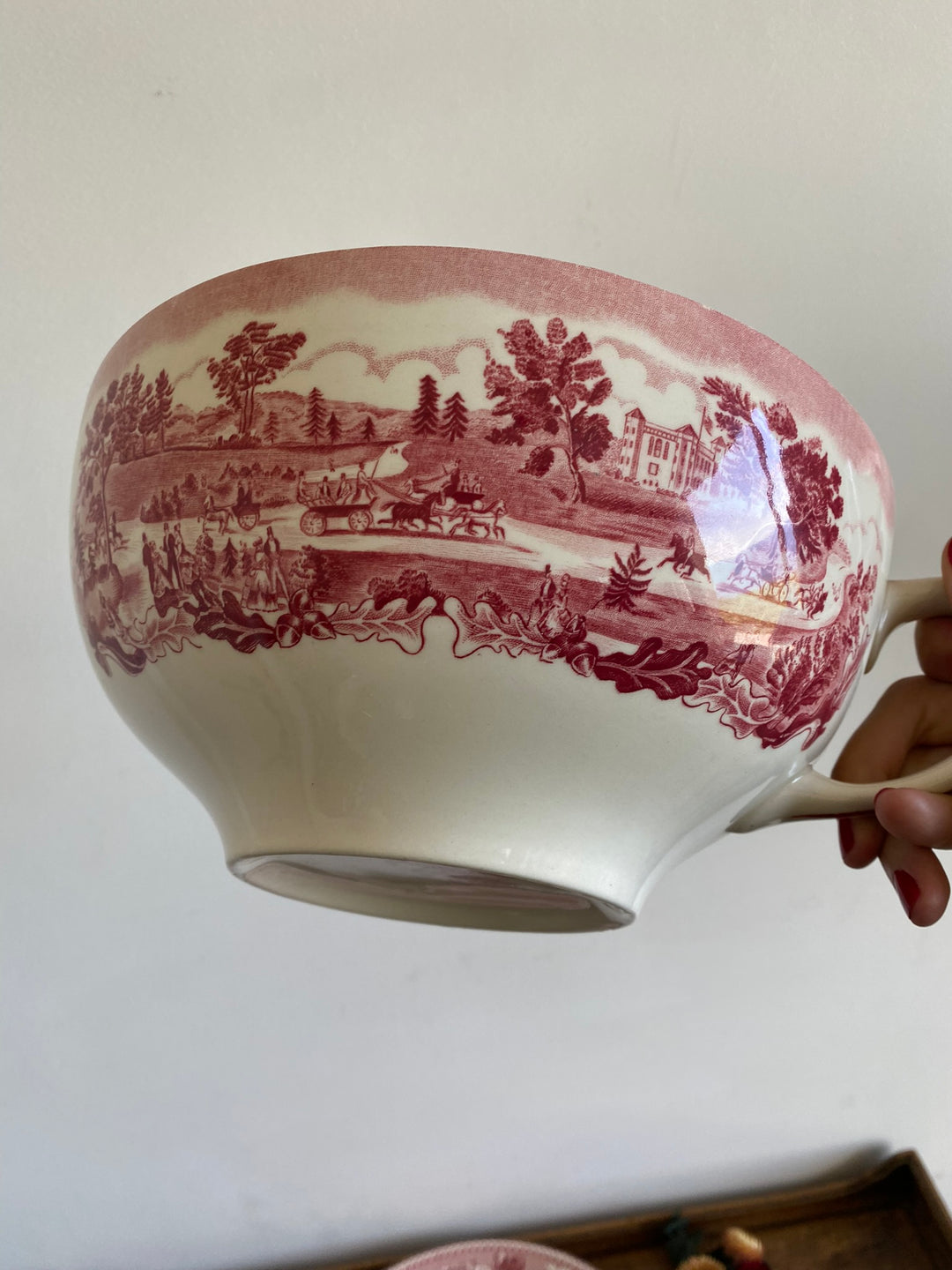 Tasse et assiette en porcelaine XL British roses Johnsons Bros collection Historic America