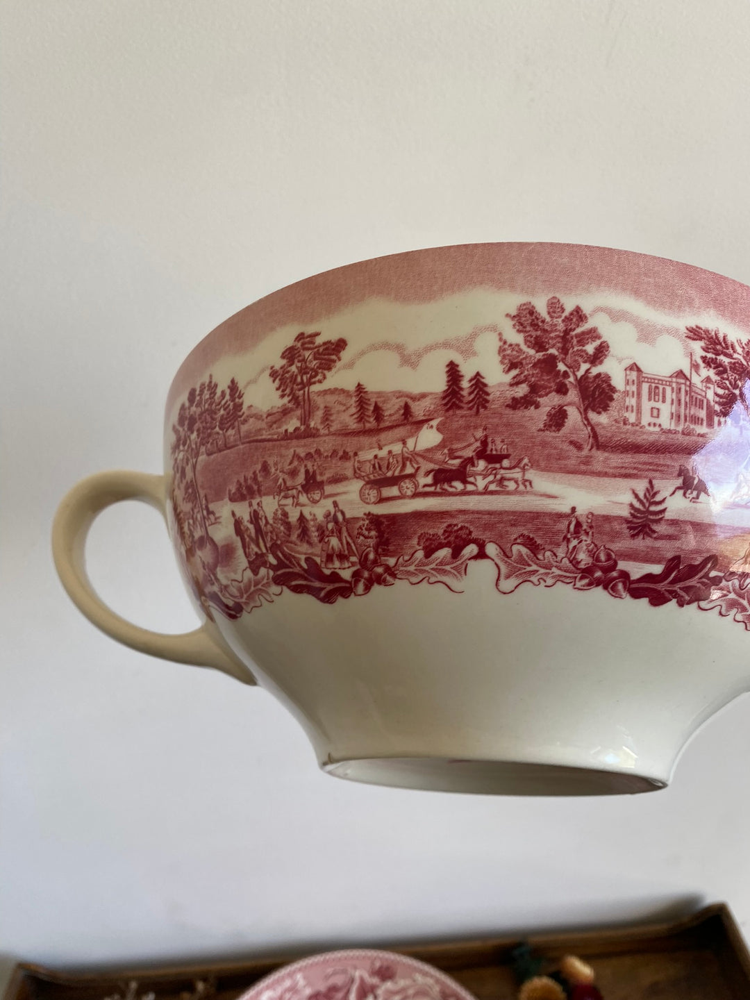 Tasse et assiette en porcelaine XL British roses Johnsons Bros collection Historic America