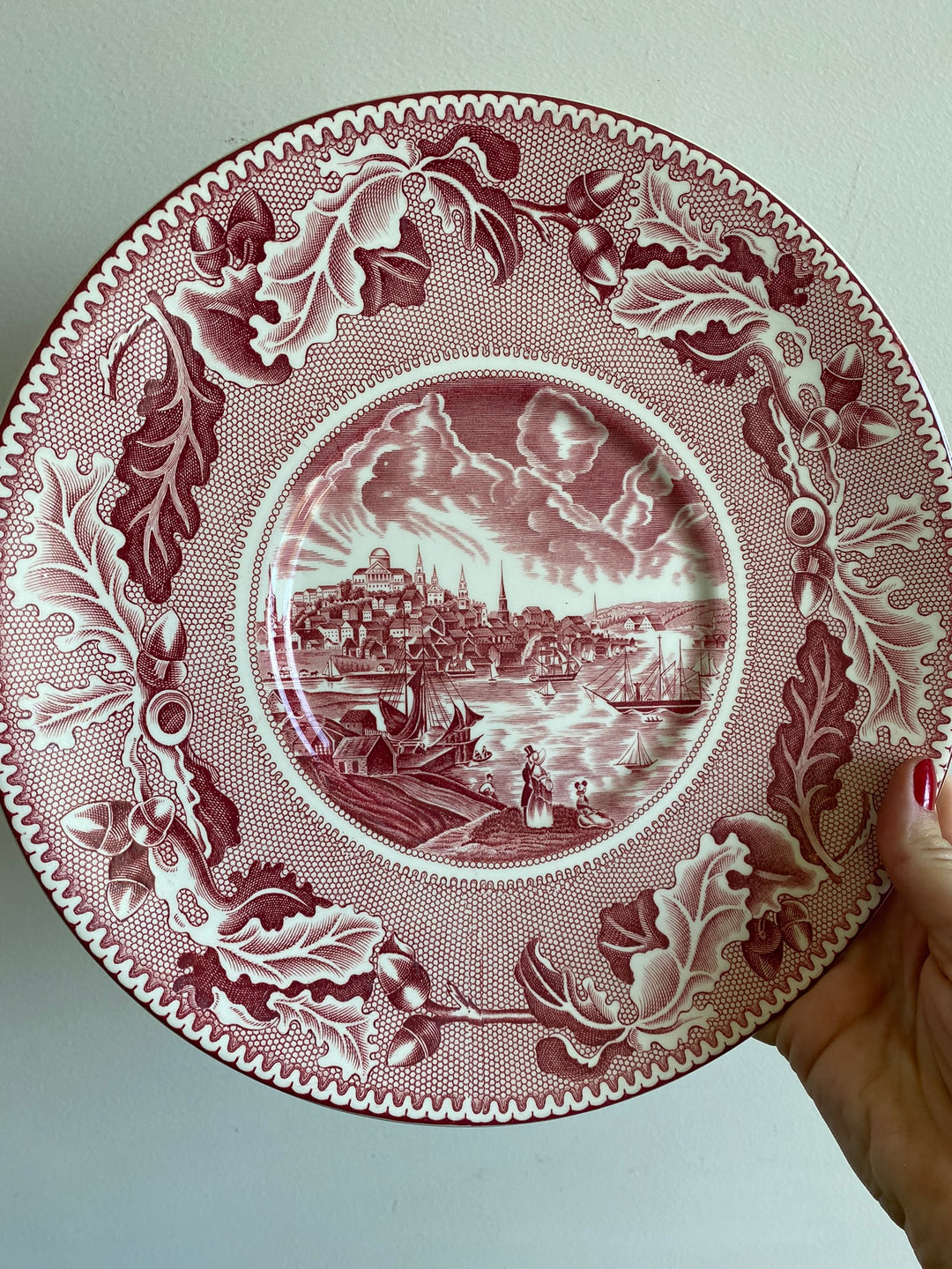 Tasse et assiette en porcelaine XL British roses Johnsons Bros collection Historic America