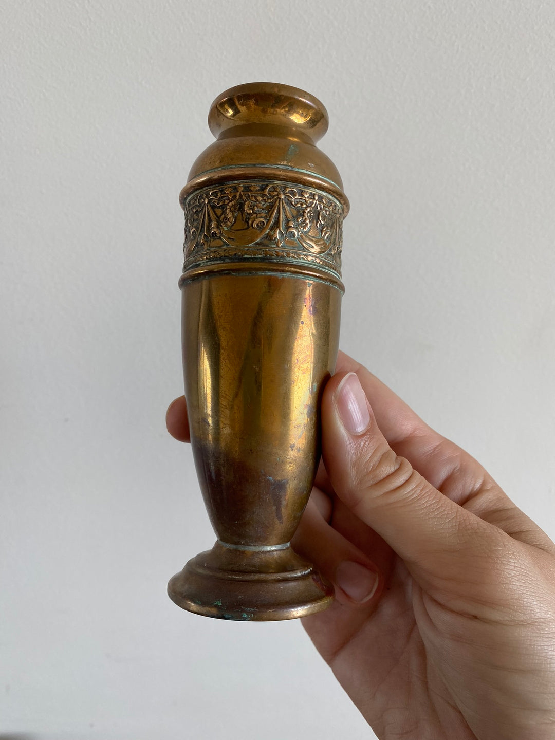 Coupelle et soliflores en cuivre vintage