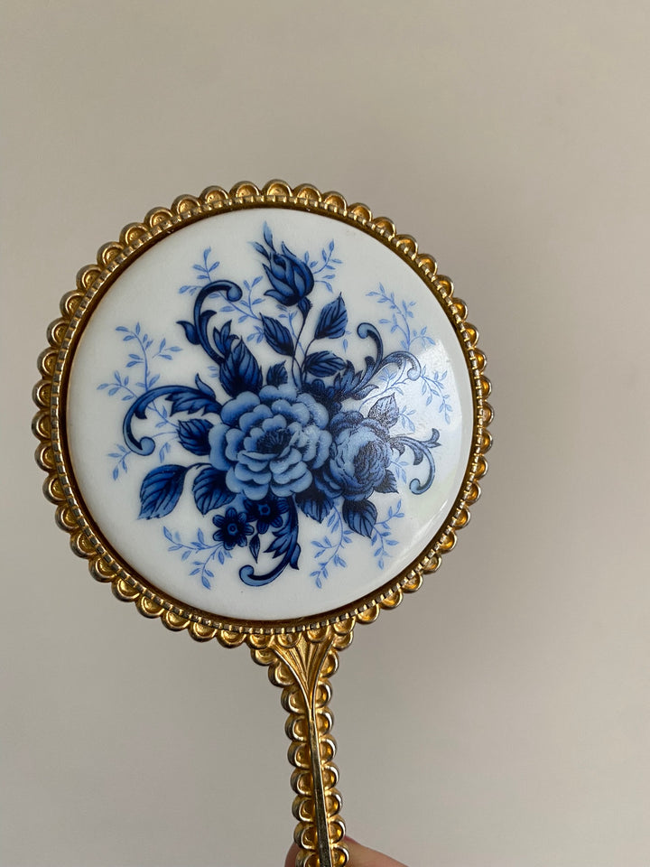 Miroirs à main miniatures en porcelaine