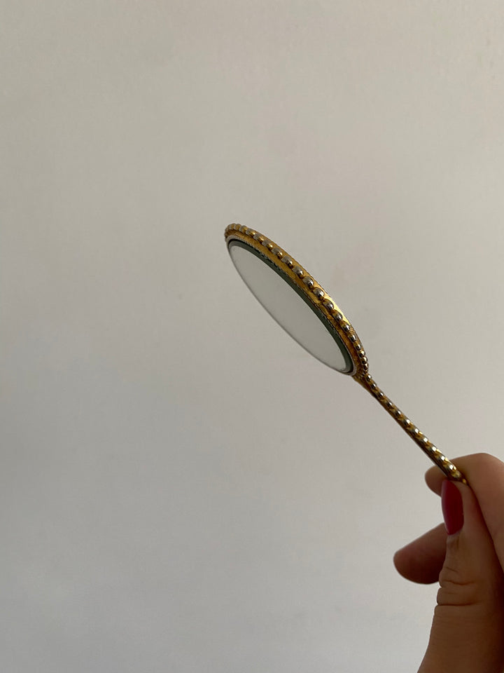 Miroirs à main miniatures en porcelaine