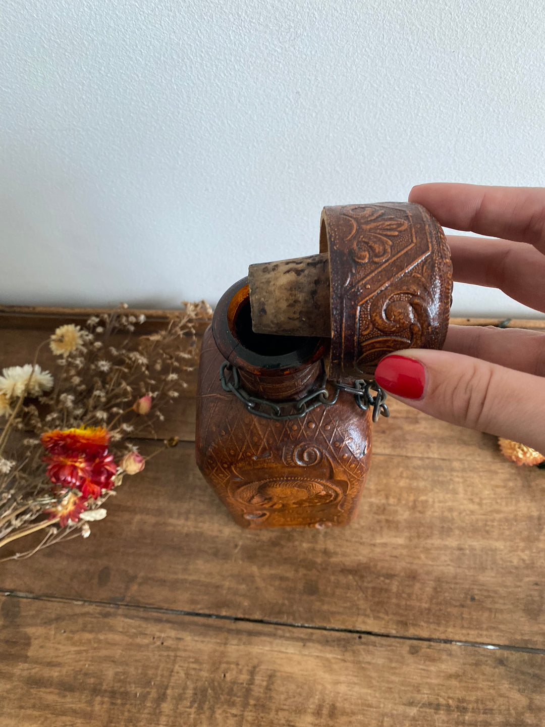 Bouteille de bar made in Spain cuir