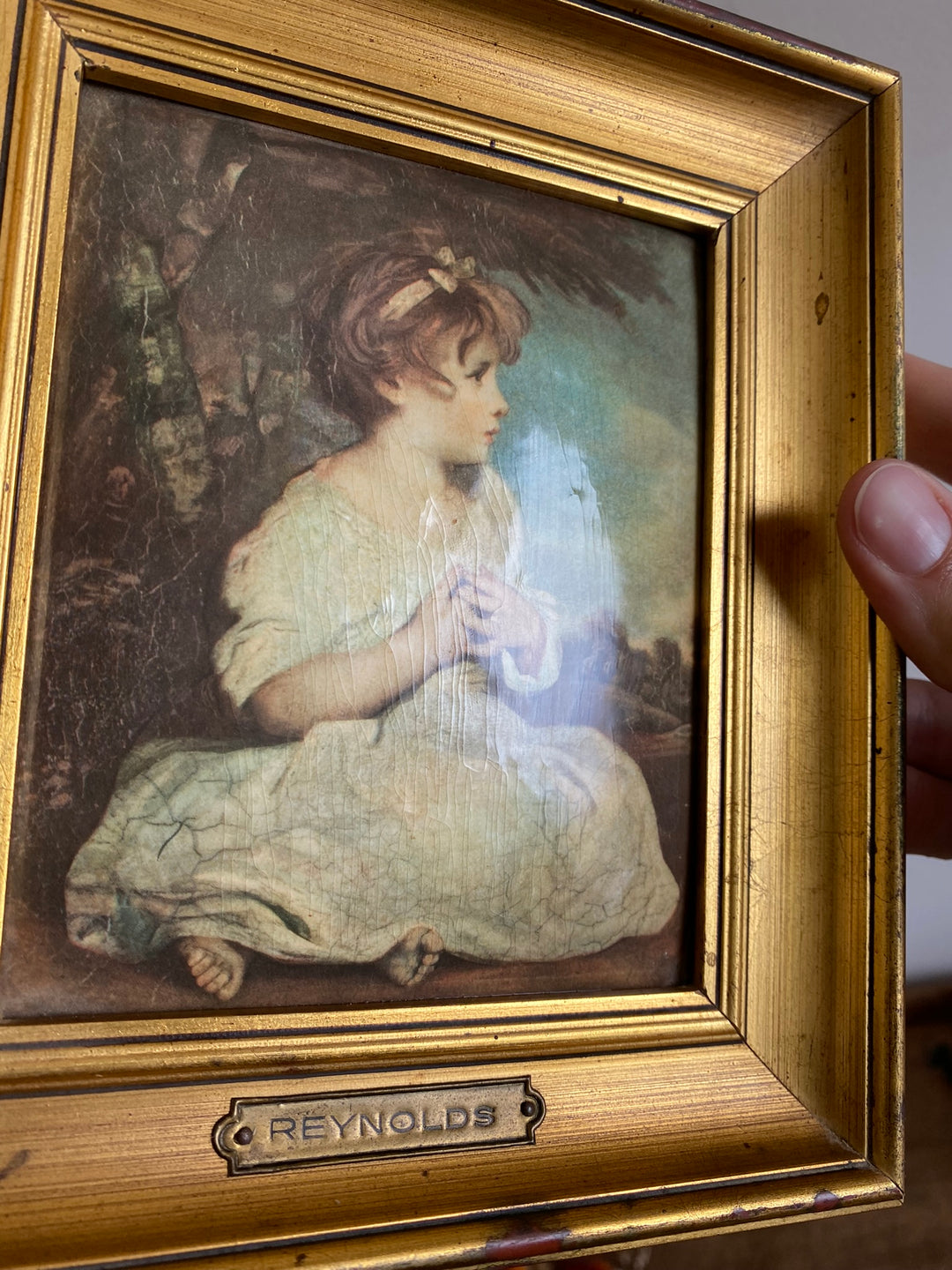 L'âge de l'innocence plaque HELCA martelé à la main par Reynolds