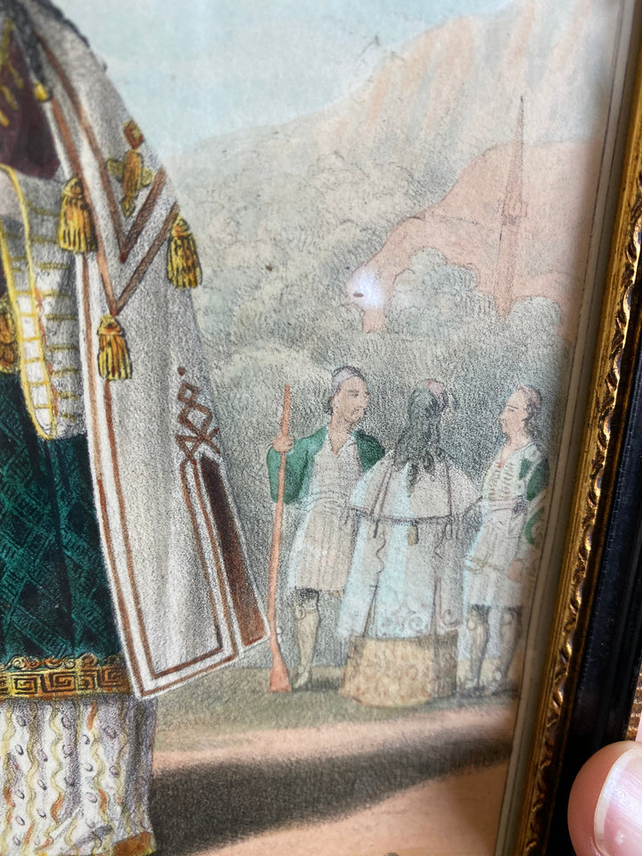 Gravures encadrées costumes d'époque