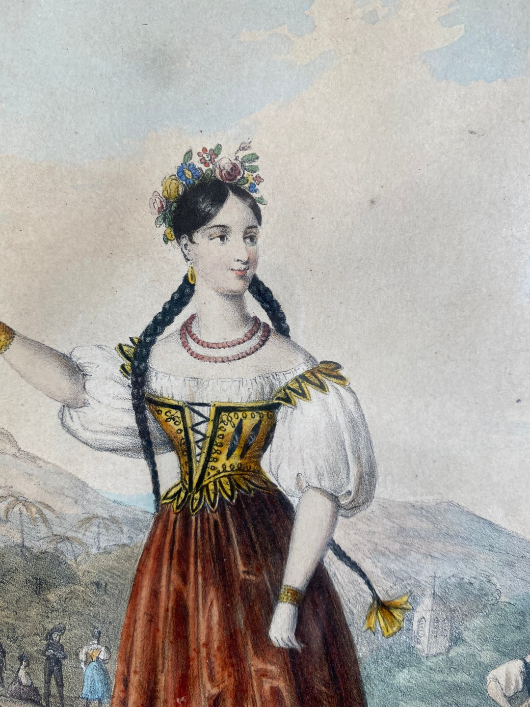 Gravures encadrées costumes d'époque