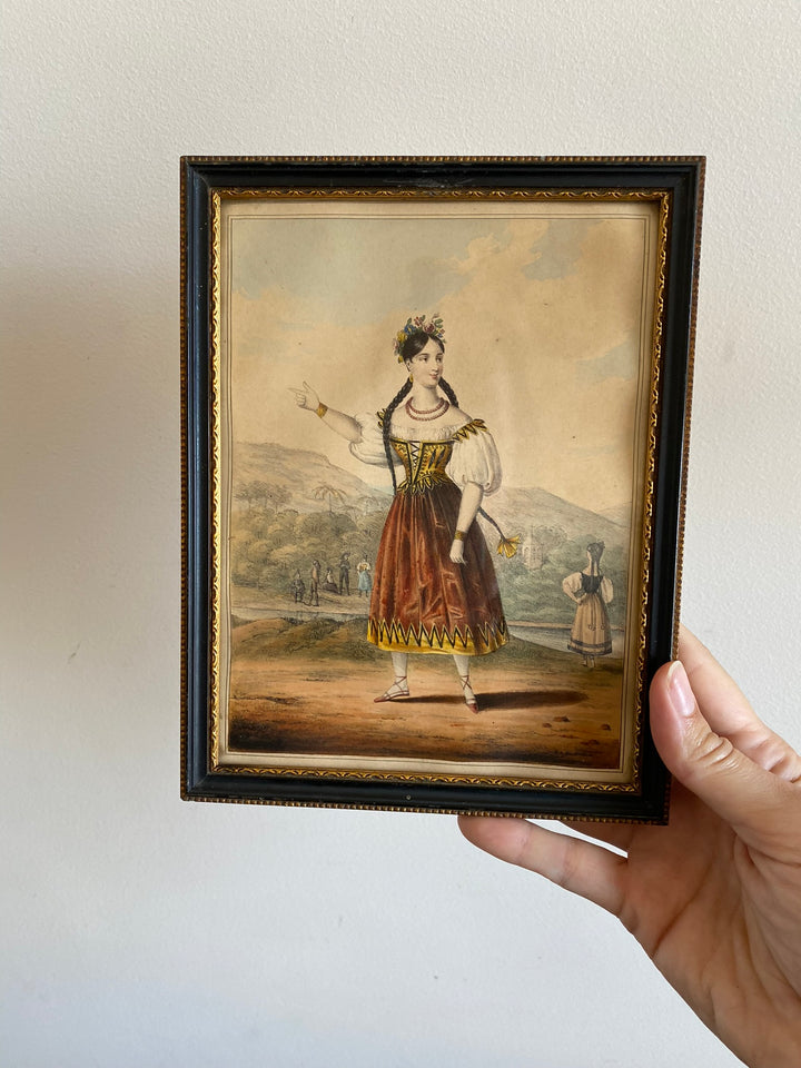 Gravures encadrées costumes d'époque