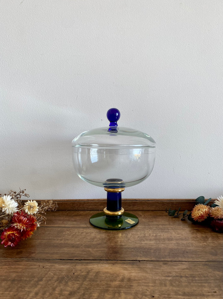 Bonbonnière La Vida en verre avec couvercle
