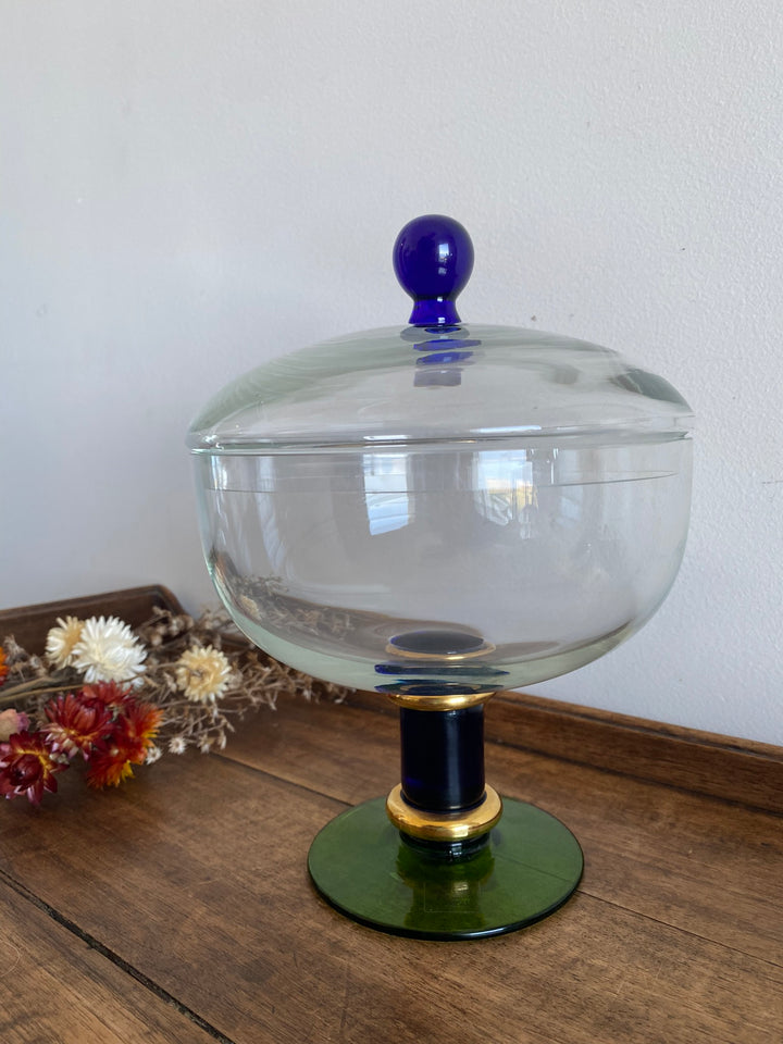 Bonbonnière La Vida en verre avec couvercle