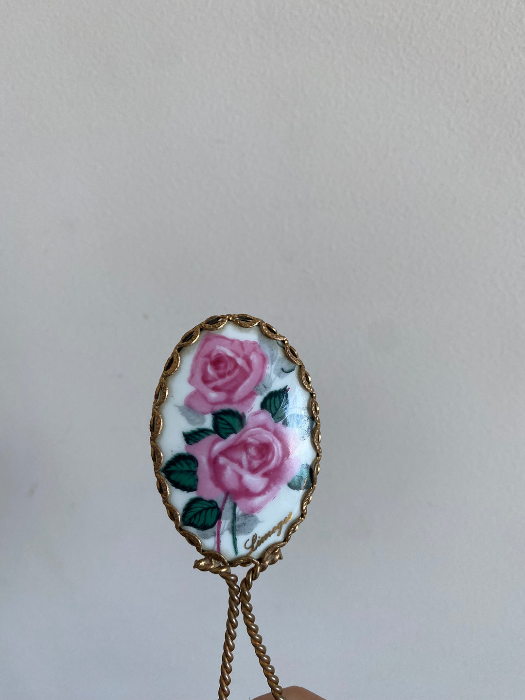 Miroir à main en porcelaine de Limoges taille XS