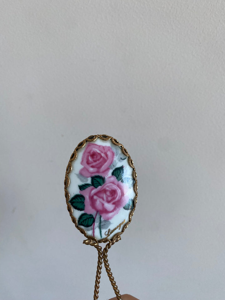 Miroir à main en porcelaine de Limoges taille XS