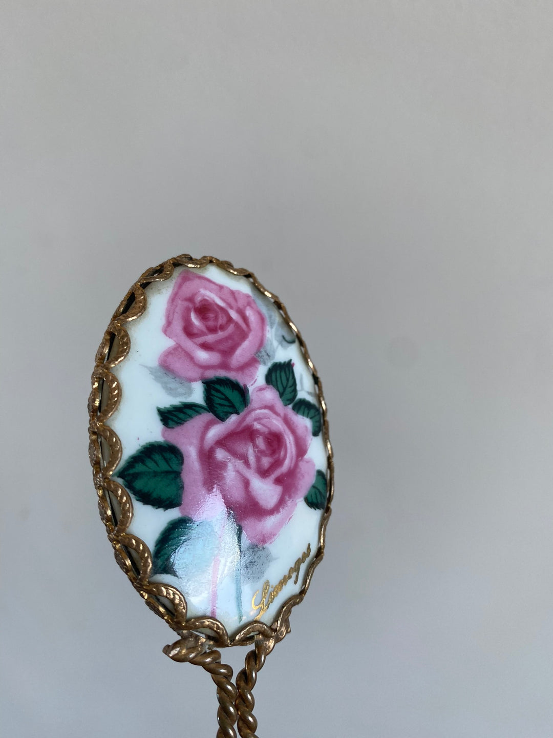 Miroir à main en porcelaine de Limoges taille XS