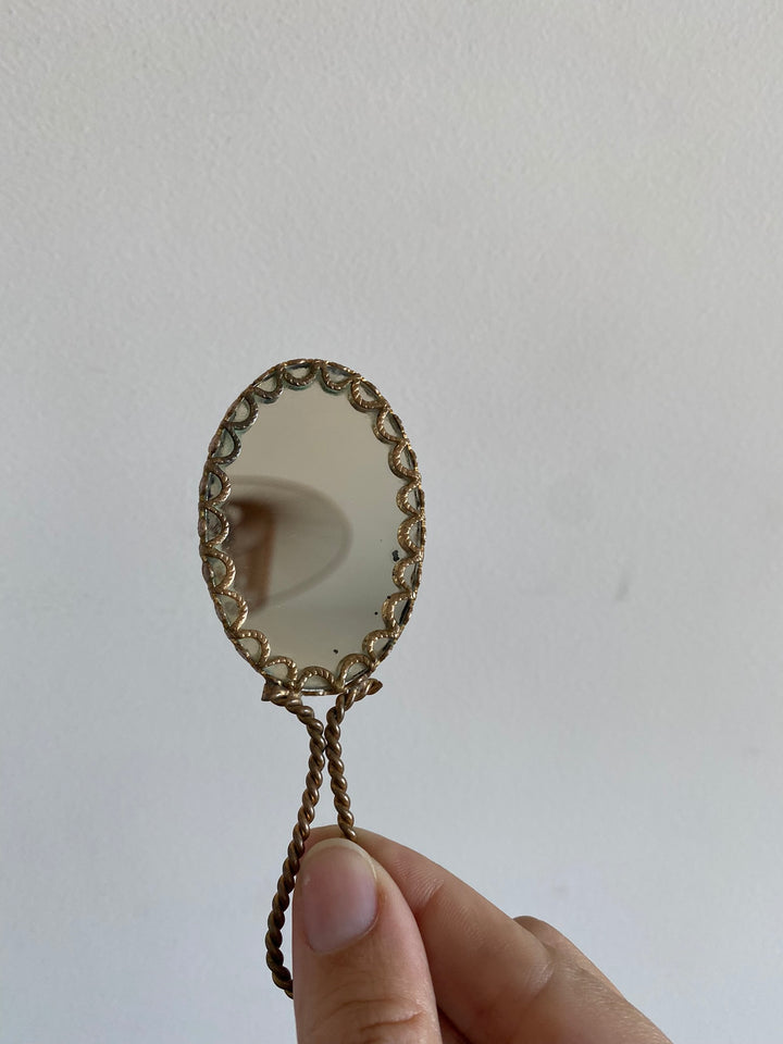 Miroir à main en porcelaine de Limoges taille XS
