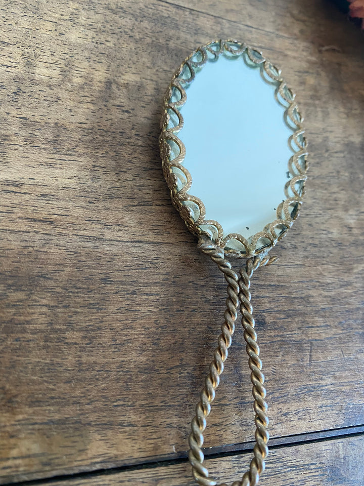 Miroir à main en porcelaine de Limoges taille XS