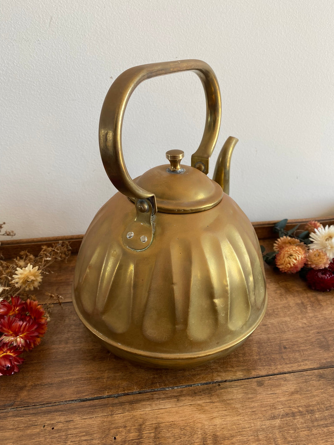 Cafetière en laiton et cuivre