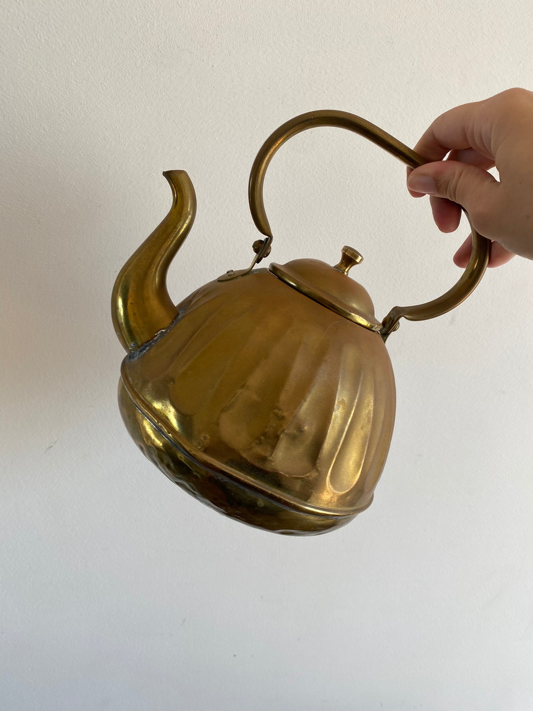 Cafetière en laiton et cuivre