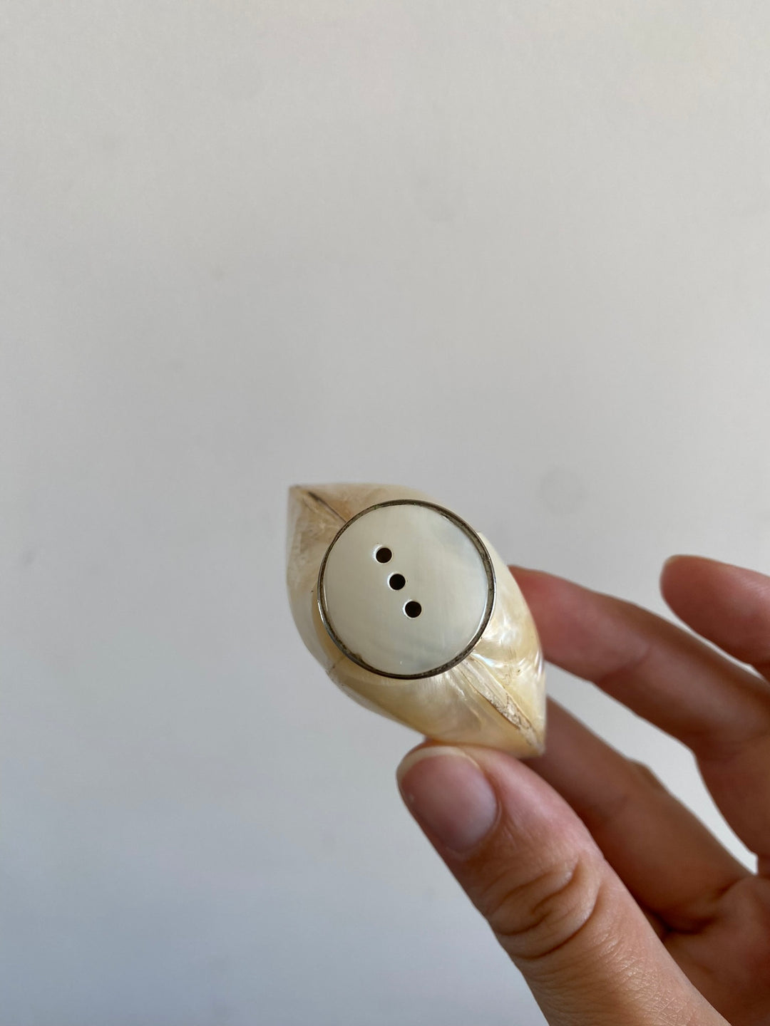Salière et poivrière en nacre