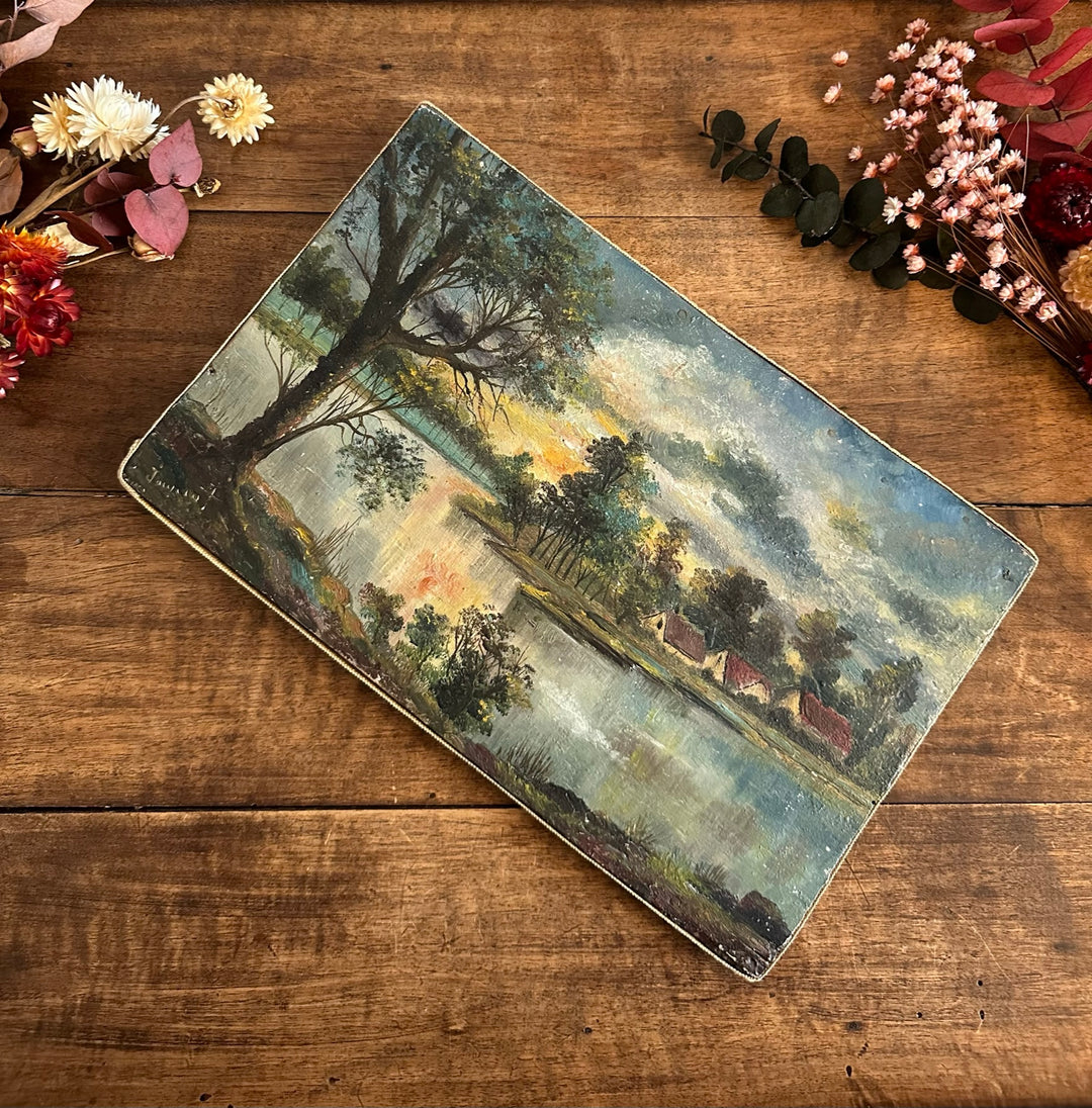 Peintures paysages de campagne fin 19ème