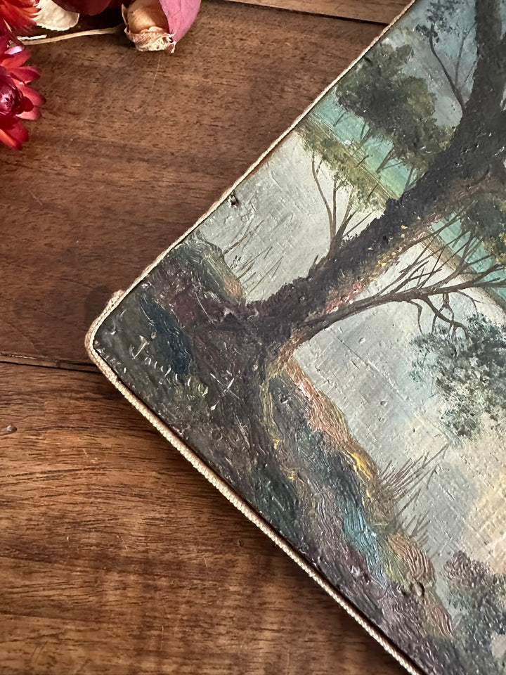 Peintures paysages de campagne fin 19ème