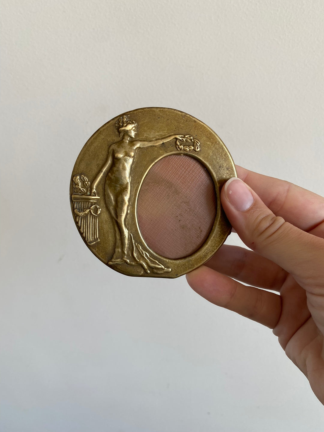 Cadres photo en laiton et cadre rond en bronze