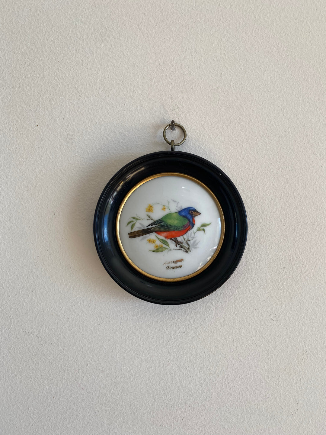 Médaillons oiseaux en porcelaine