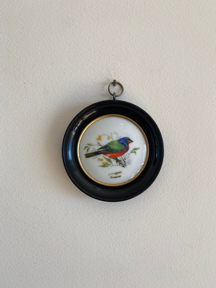 Médaillons oiseaux en porcelaine