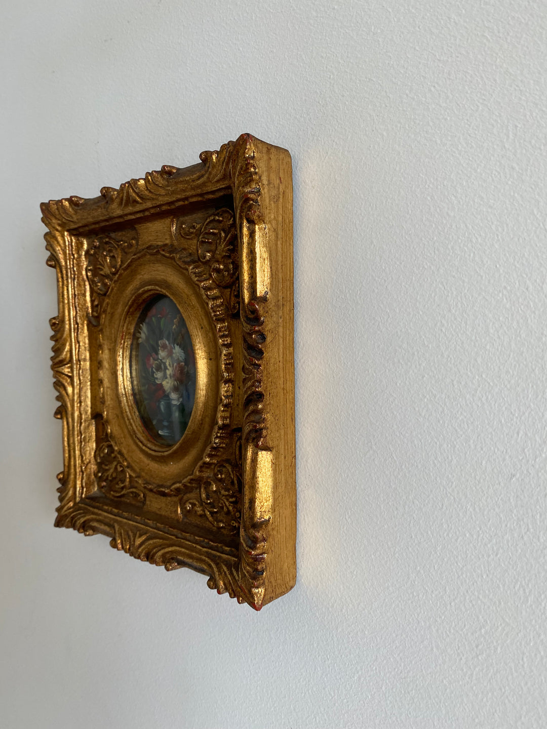 Peintures florales cadres dorés baroques