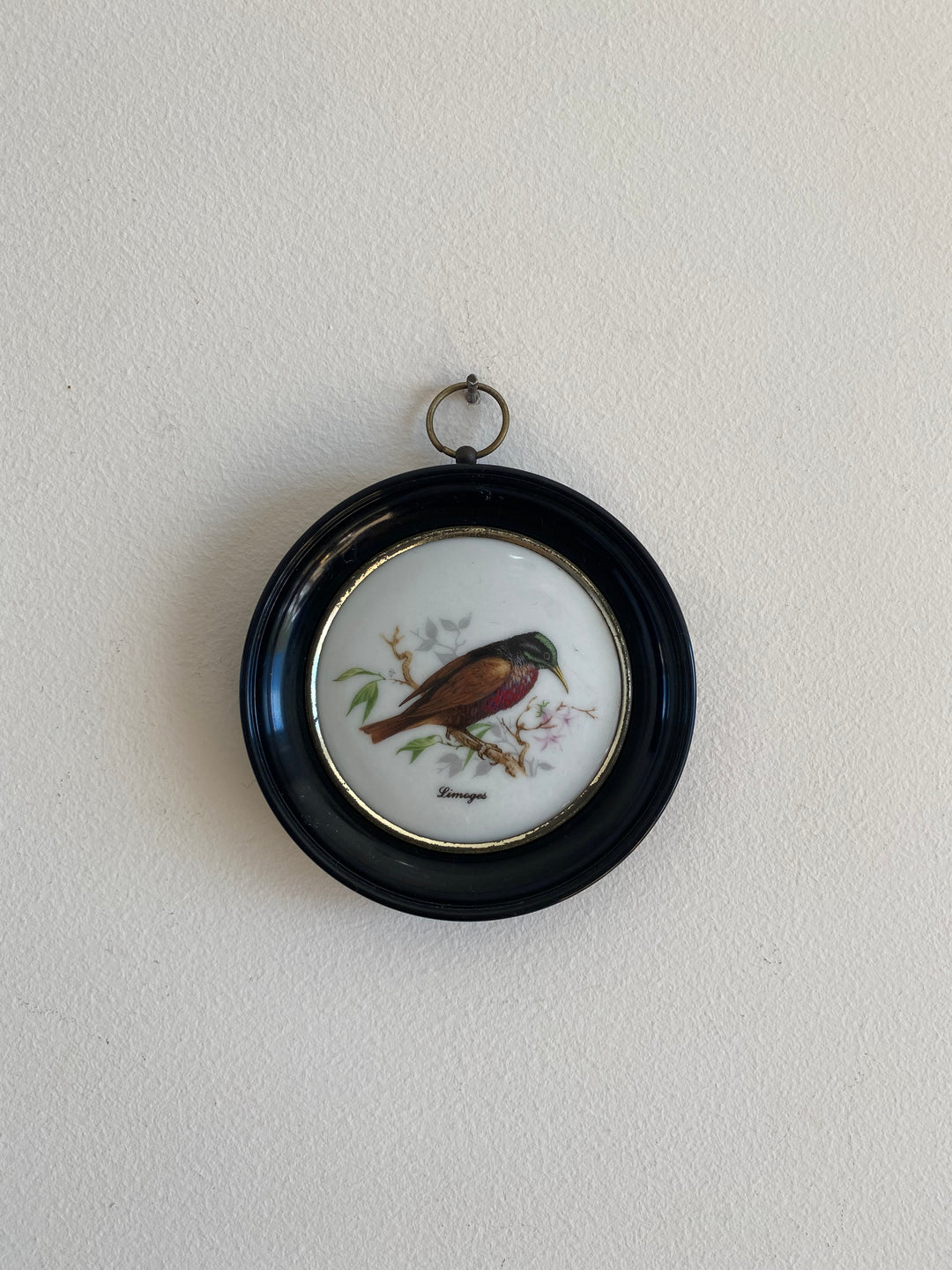 Médaillons oiseaux en porcelaine