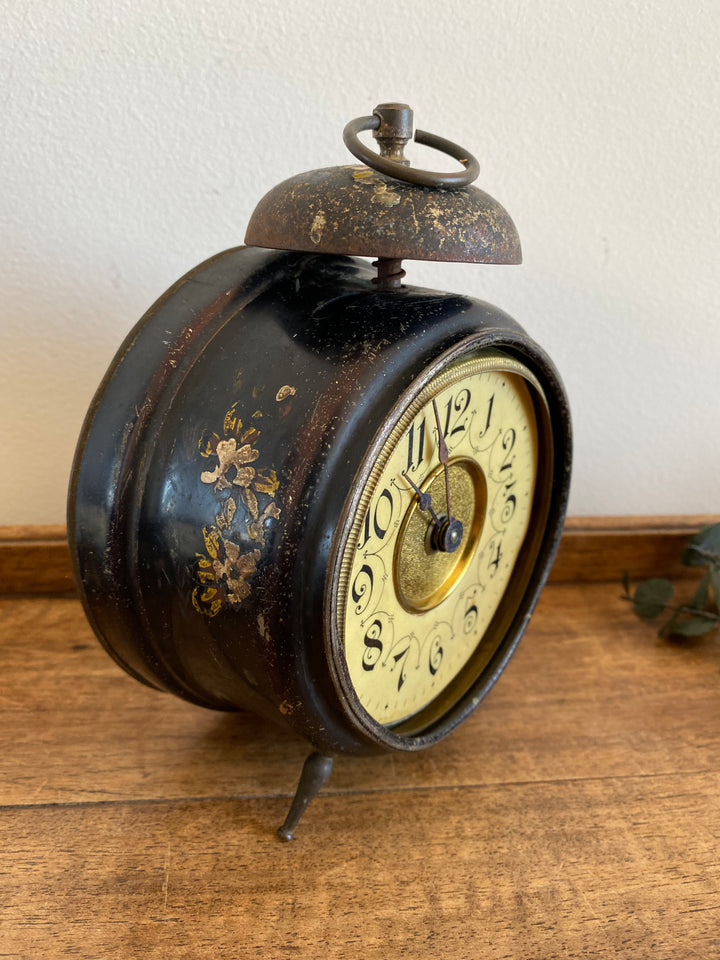 Réveil matin en métal fin XIX