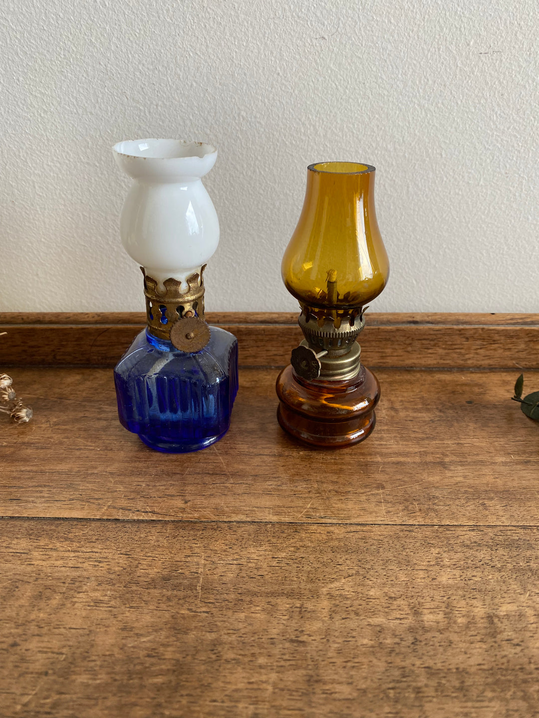 Lampes à pétrole miniatures