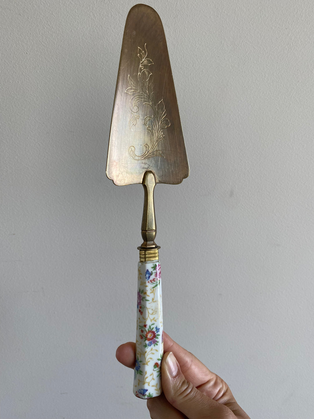 Pelle à tarte manche porcelaine