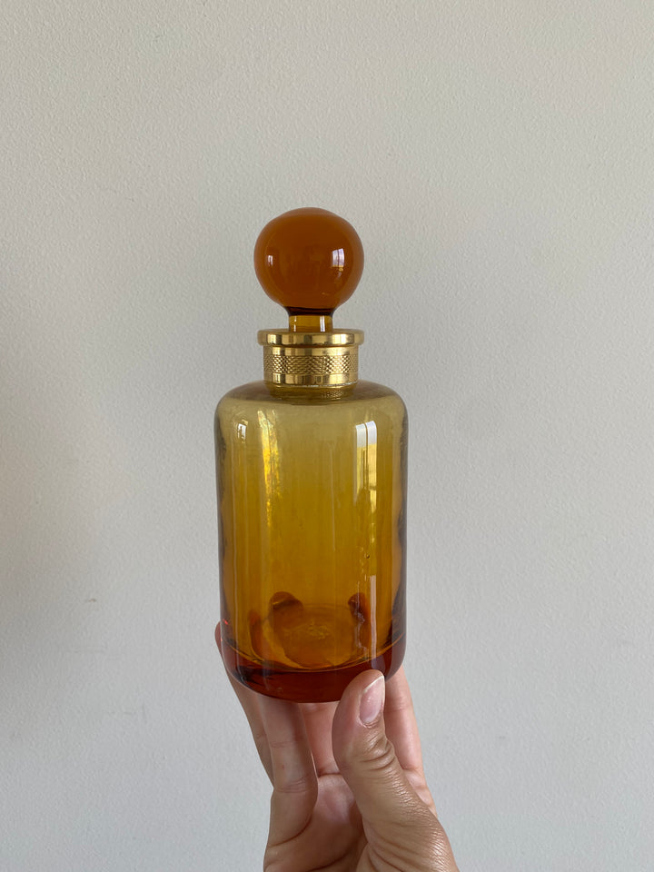 Flacon de salle de bain ambre doré