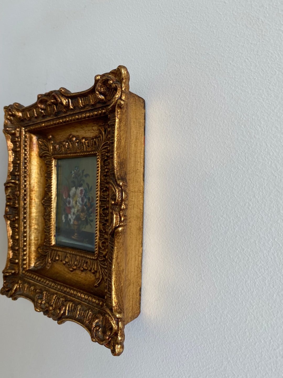 Peintures florales cadres dorés baroques
