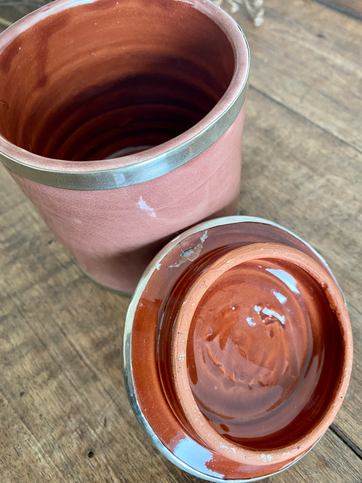 Pot vieux rose en céramique vernissée S.P.T Safi