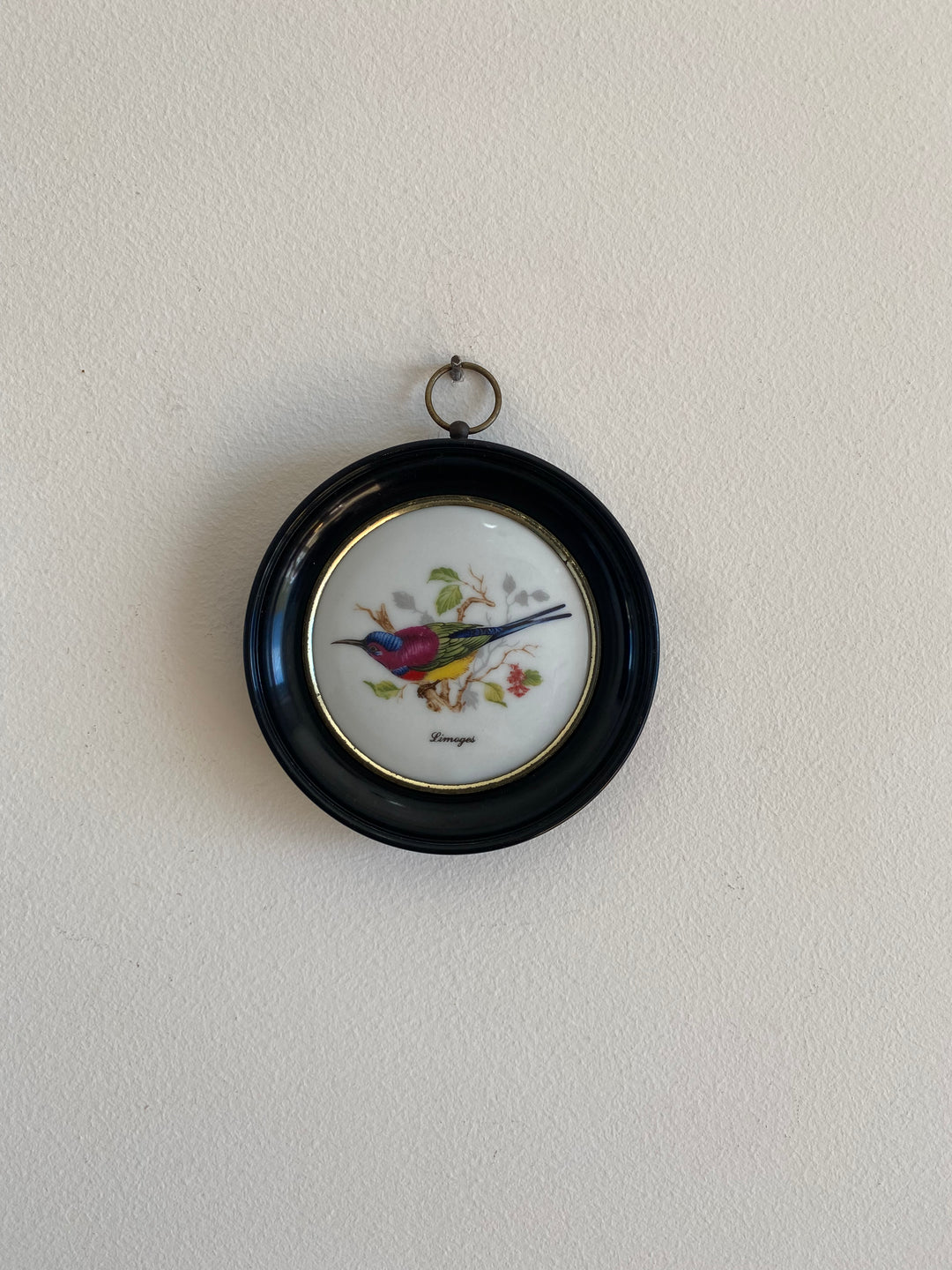 Médaillons oiseaux en porcelaine