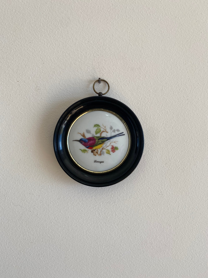Médaillons oiseaux en porcelaine
