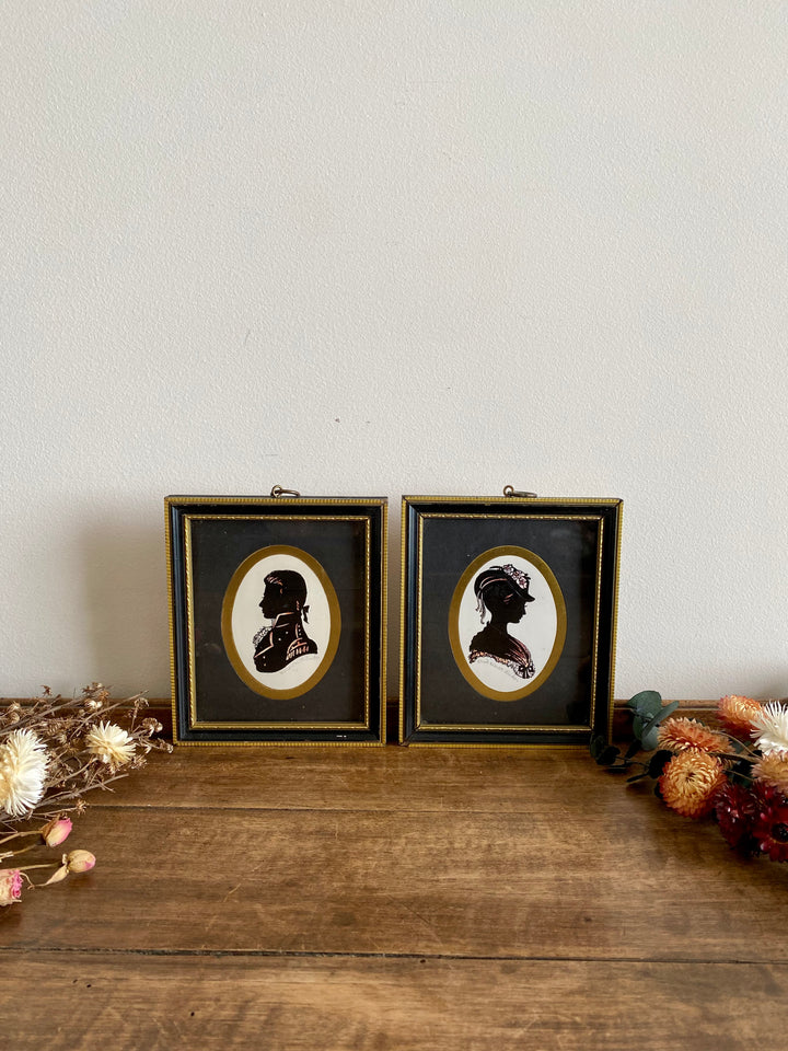 Portraits silhouettes Signées Enid Elliott Linder