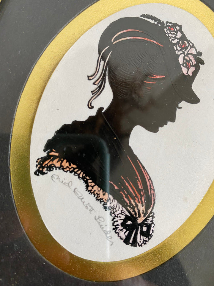 Portraits silhouettes Signées Enid Elliott Linder