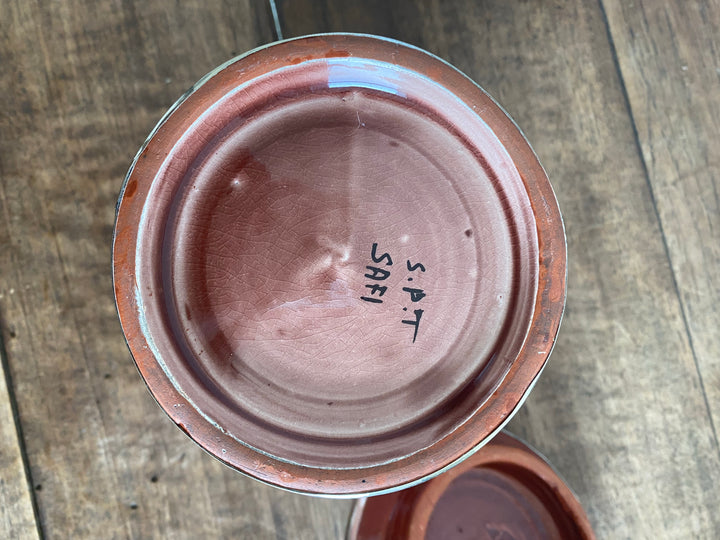 Pot vieux rose en céramique vernissée S.P.T Safi