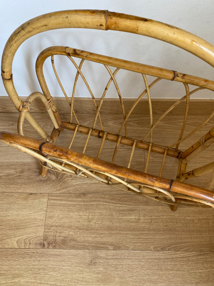Porte-revue en bambou vintage