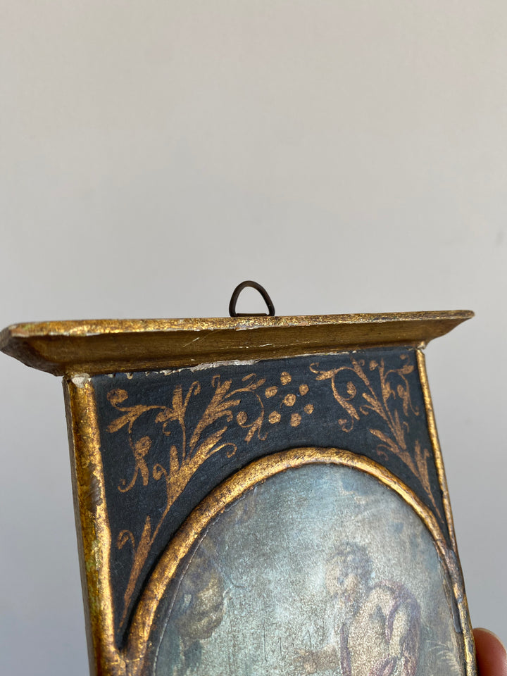 Peinture sur bois illustration chérubin